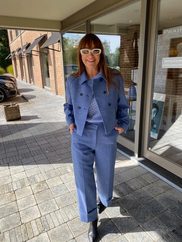 Collection Hiver 2026 : tailleur bleu lavande
