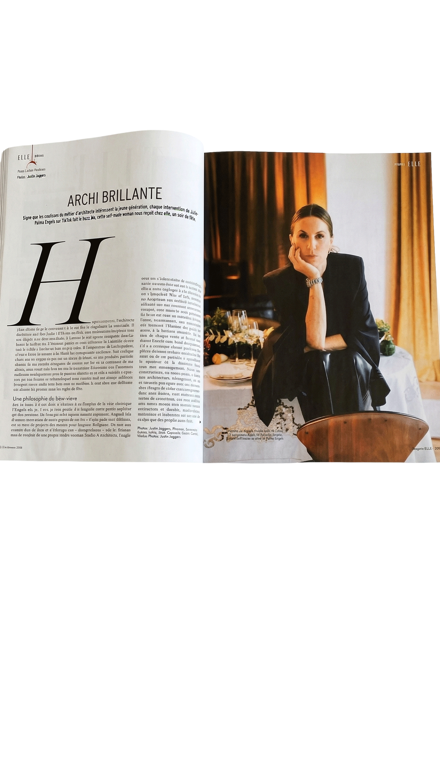 Article ELLE Belgique — Archi Brillante, habillée via Prairies
